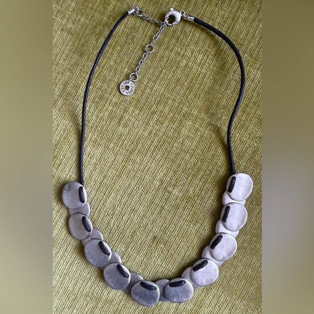 Silver and Black Necklace